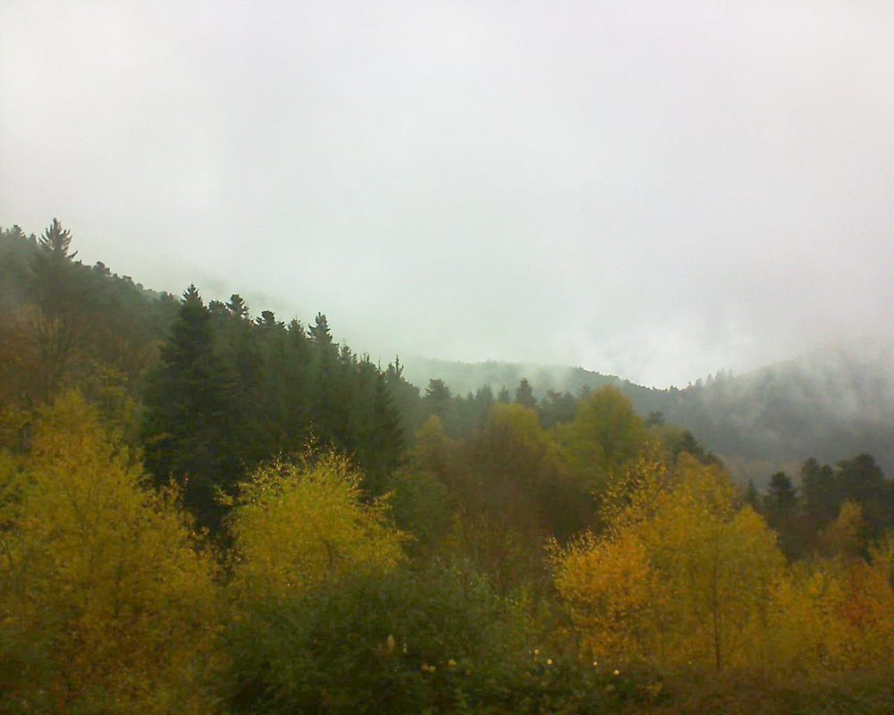 Le petit ballon vu depuis le Domaine Langmatt à Murbach le 08.11.2017 à 12:45 Le petit ballon (Alsace, Vosges) le 08.11.2017 à 12:45
