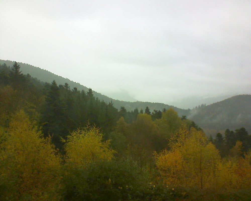 Le petit ballon vu depuis le Domaine Langmatt à Murbach le 08.11.2017 à 16:15 Le petit ballon (Alsace, Vosges) le 08.11.2017 à 16:15