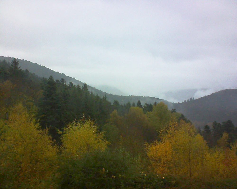 Le petit ballon vu depuis le Domaine Langmatt à Murbach le 08.11.2017 à 16:30 Le petit ballon (Alsace, Vosges) le 08.11.2017 à 16:30