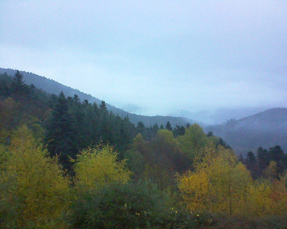 Le petit ballon vu depuis le Domaine Langmatt à Murbach le 08.11.2017 à 16:45 Le petit ballon (Alsace, Vosges) le 08.11.2017 à 16:45