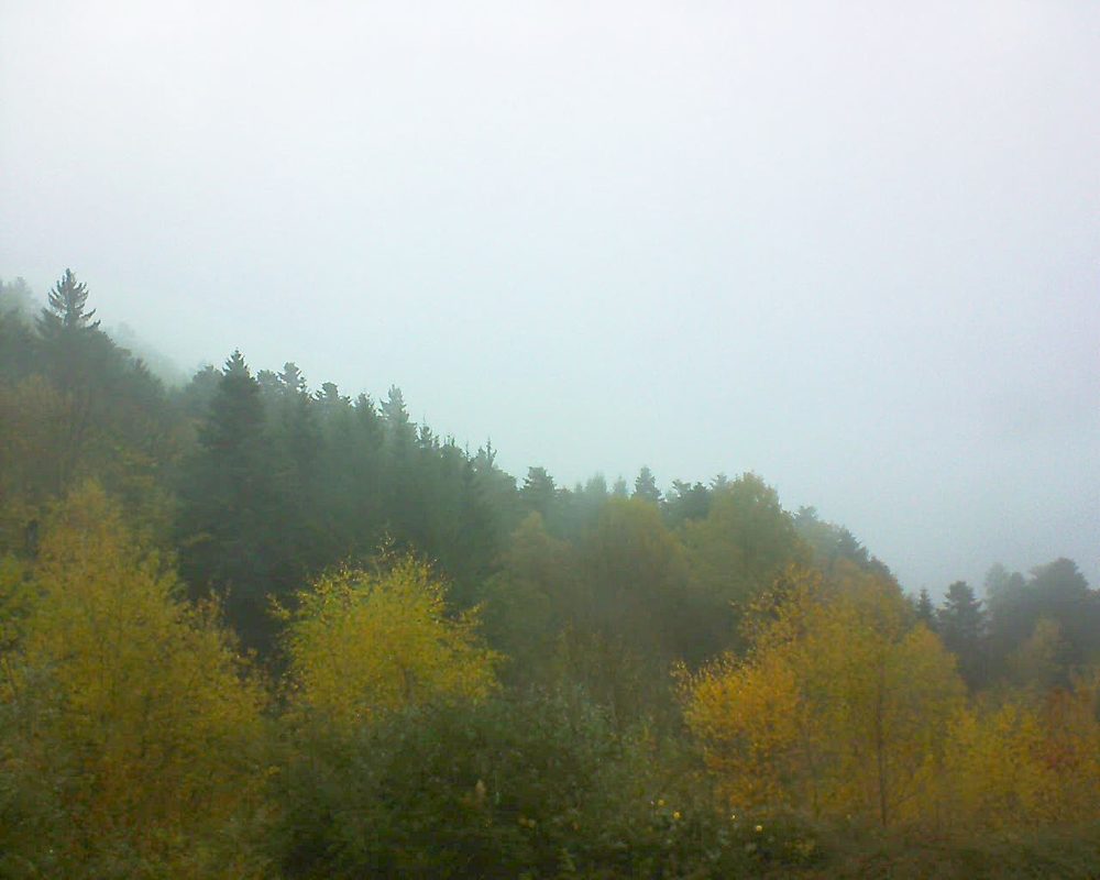 Le petit ballon vu depuis le Domaine Langmatt à Murbach le 09.11.2017 à 15:45 Le petit ballon (Alsace, Vosges) le 09.11.2017 à 15:45