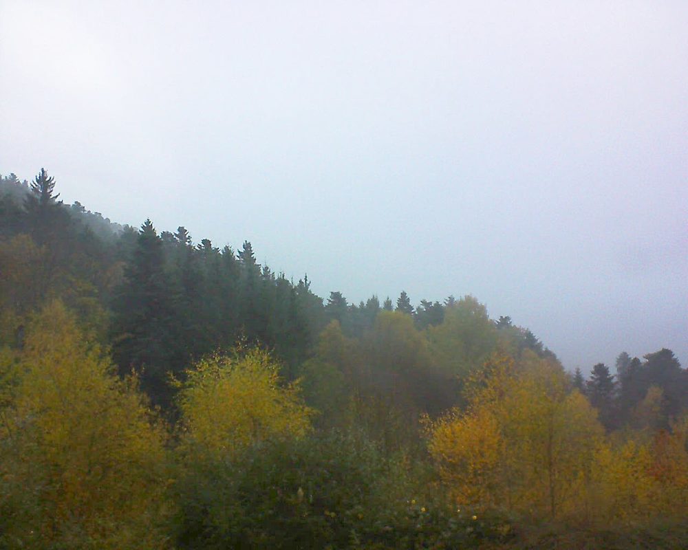 Le petit ballon vu depuis le Domaine Langmatt à Murbach le 09.11.2017 à 16:15 Le petit ballon (Alsace, Vosges) le 09.11.2017 à 16:15