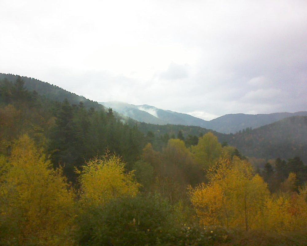 Le petit ballon vu depuis le Domaine Langmatt à Murbach le 10.11.2017 à 10:15 Le petit ballon (Alsace, Vosges) le 10.11.2017 à 10:15