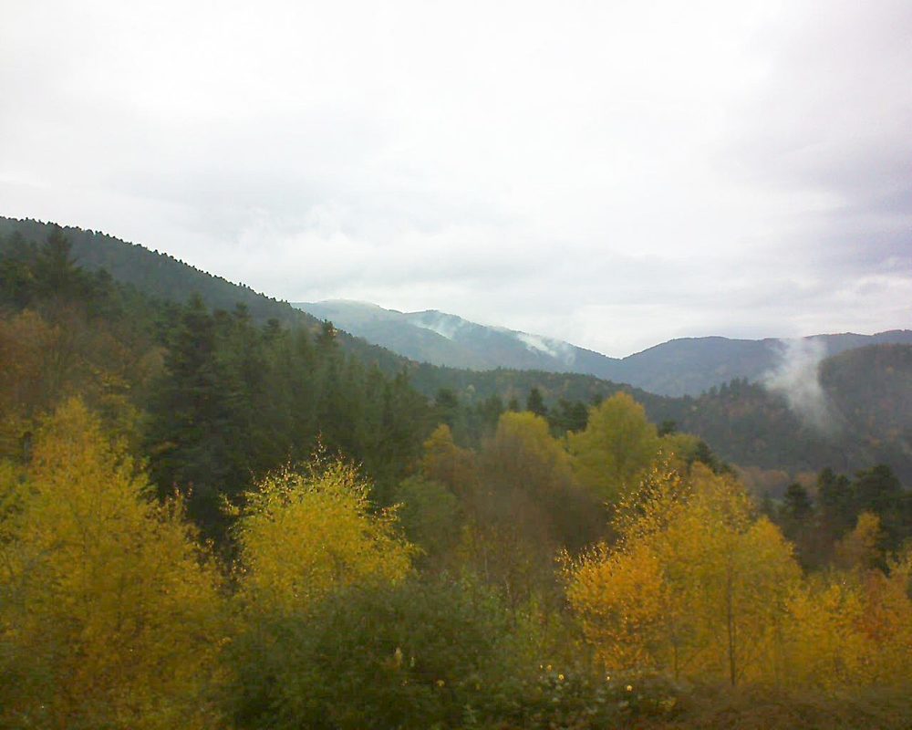 Le petit ballon vu depuis le Domaine Langmatt à Murbach le 10.11.2017 à 10:30 Le petit ballon (Alsace, Vosges) le 10.11.2017 à 10:30