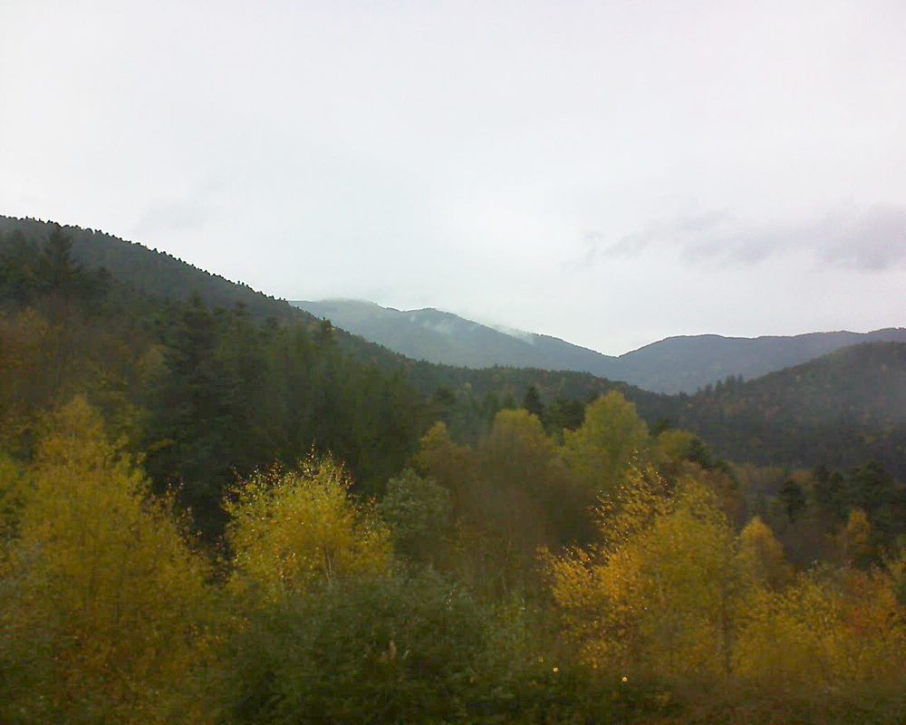 Le petit ballon vu depuis le Domaine Langmatt à Murbach le 10.11.2017 à 13:00 Le petit ballon (Alsace, Vosges) le 10.11.2017 à 13:00