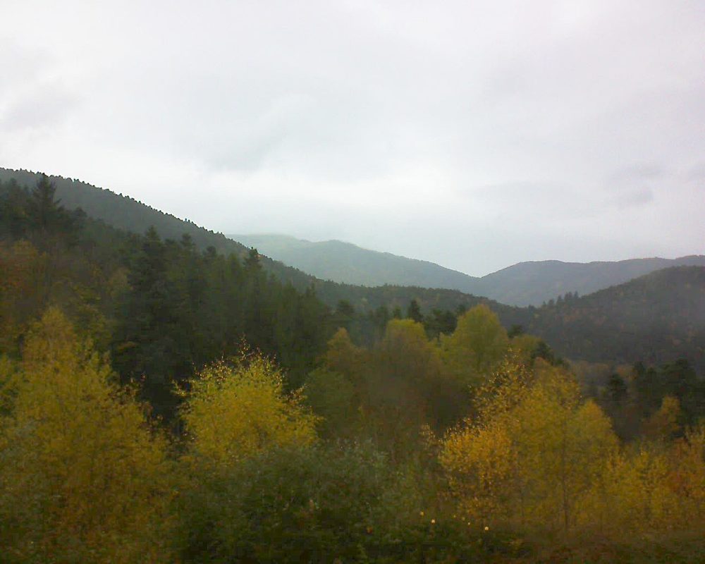 Le petit ballon vu depuis le Domaine Langmatt à Murbach le 10.11.2017 à 13:45 Le petit ballon (Alsace, Vosges) le 10.11.2017 à 13:45
