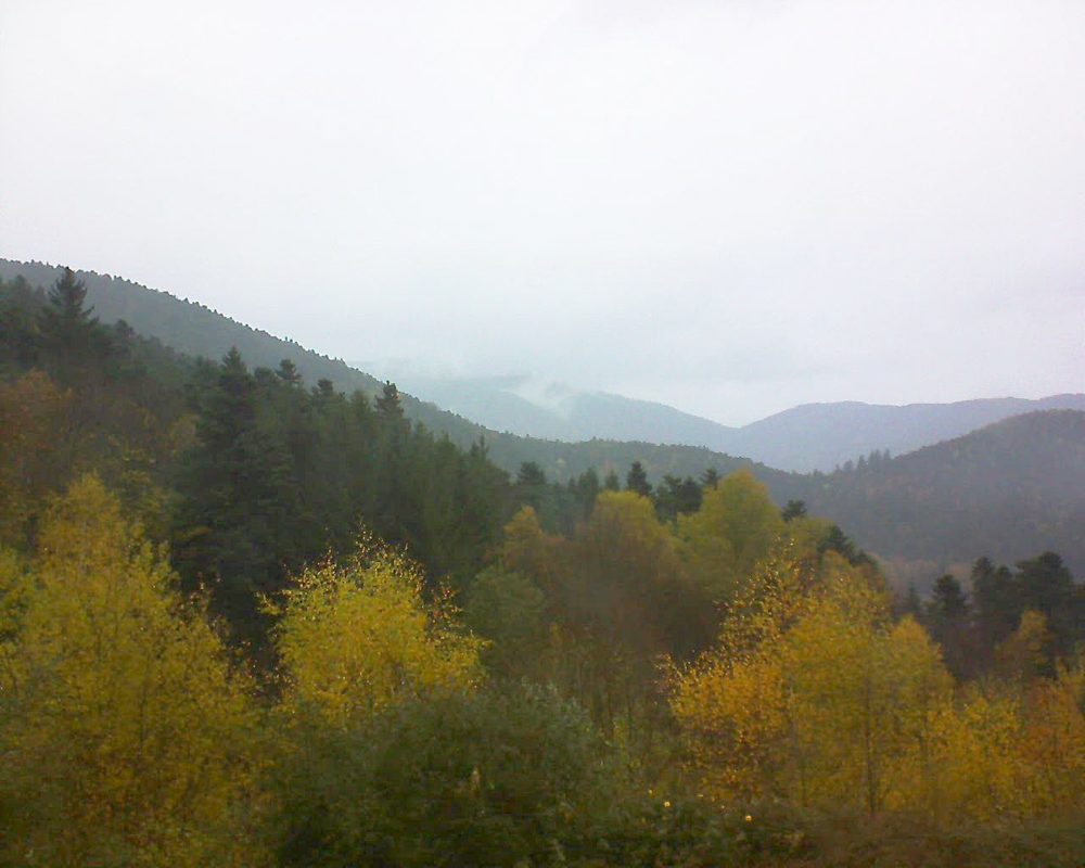 Le petit ballon vu depuis le Domaine Langmatt à Murbach le 11.11.2017 à 09:00 Le petit ballon (Alsace, Vosges) le 11.11.2017 à 09:00