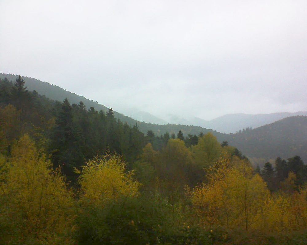 Le petit ballon vu depuis le Domaine Langmatt à Murbach le 11.11.2017 à 14:30 Le petit ballon (Alsace, Vosges) le 11.11.2017 à 14:30