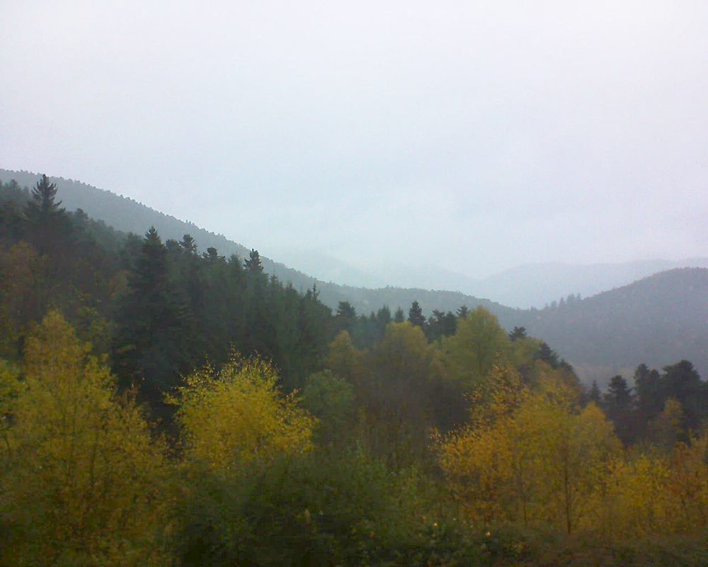 Le petit ballon vu depuis le Domaine Langmatt à Murbach le 11.11.2017 à 15:45 Le petit ballon (Alsace, Vosges) le 11.11.2017 à 15:45