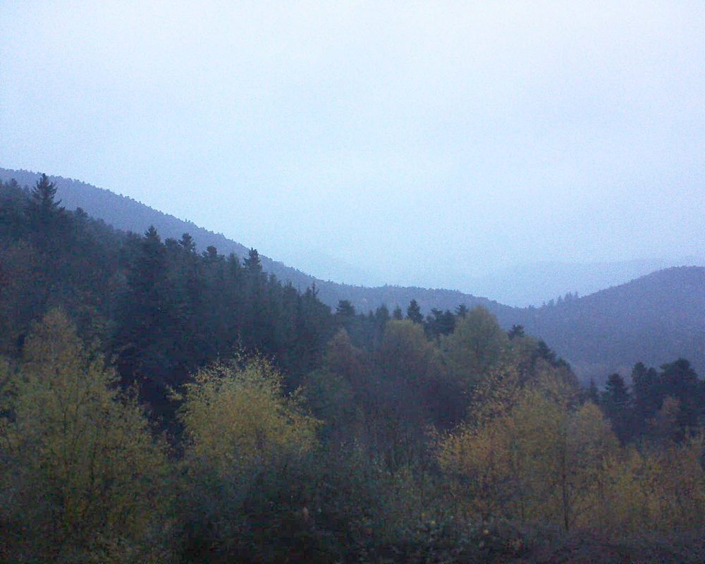 Le petit ballon vu depuis le Domaine Langmatt à Murbach le 11.11.2017 à 17:00 Le petit ballon (Alsace, Vosges) le 11.11.2017 à 17:00
