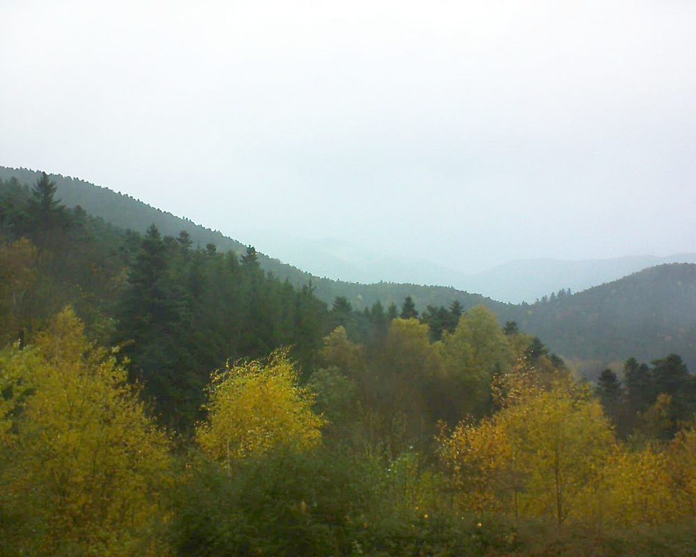 Le petit ballon vu depuis le Domaine Langmatt à Murbach le 12.11.2017 à 08:15 Le petit ballon (Alsace, Vosges) le 12.11.2017 à 08:15