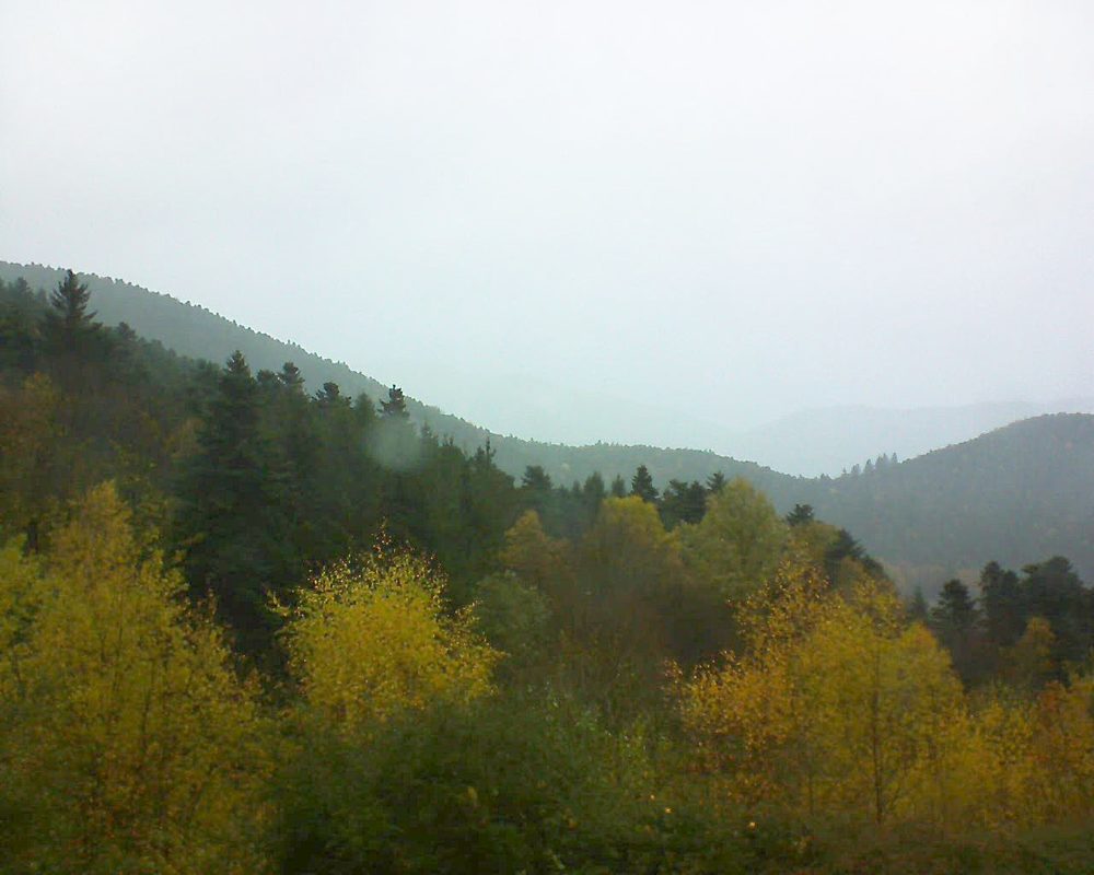 Le petit ballon vu depuis le Domaine Langmatt à Murbach le 12.11.2017 à 08:30 Le petit ballon (Alsace, Vosges) le 12.11.2017 à 08:30
