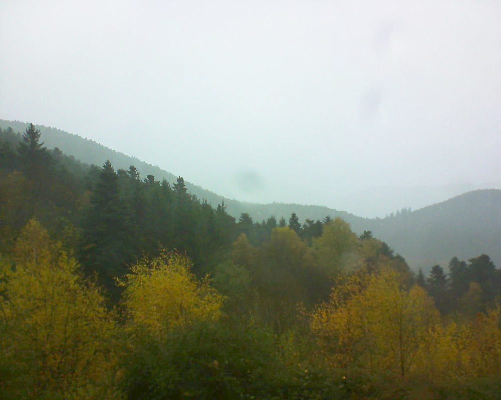 Le petit ballon vu depuis le Domaine Langmatt à Murbach le 12.11.2017 à 14:30 Le petit ballon (Alsace, Vosges) le 12.11.2017 à 14:30