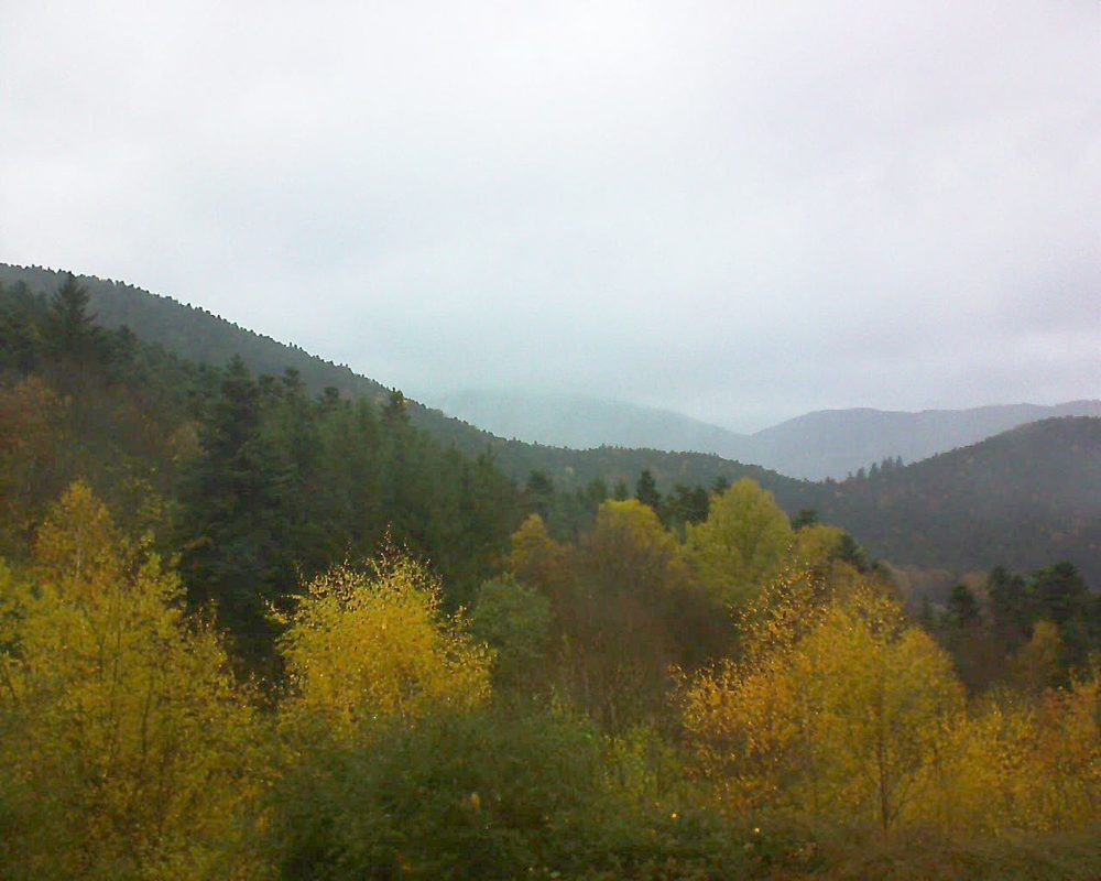 Le petit ballon vu depuis le Domaine Langmatt à Murbach le 12.11.2017 à 15:15 Le petit ballon (Alsace, Vosges) le 12.11.2017 à 15:15