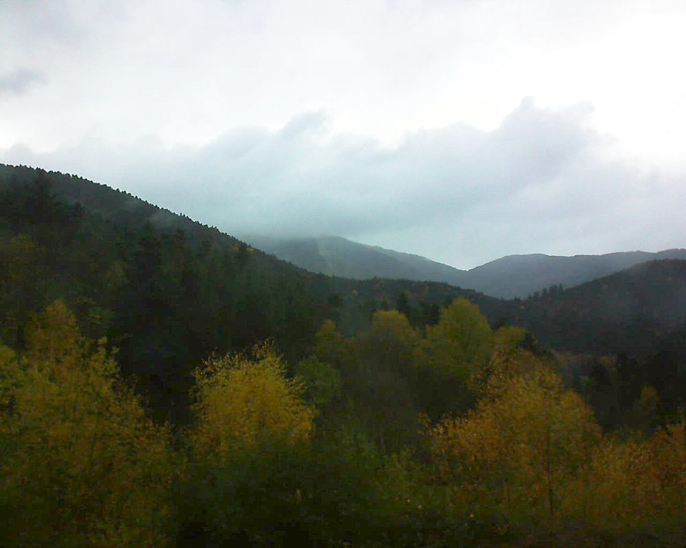 Le petit ballon vu depuis le Domaine Langmatt à Murbach le 12.11.2017 à 15:45 Le petit ballon (Alsace, Vosges) le 12.11.2017 à 15:45