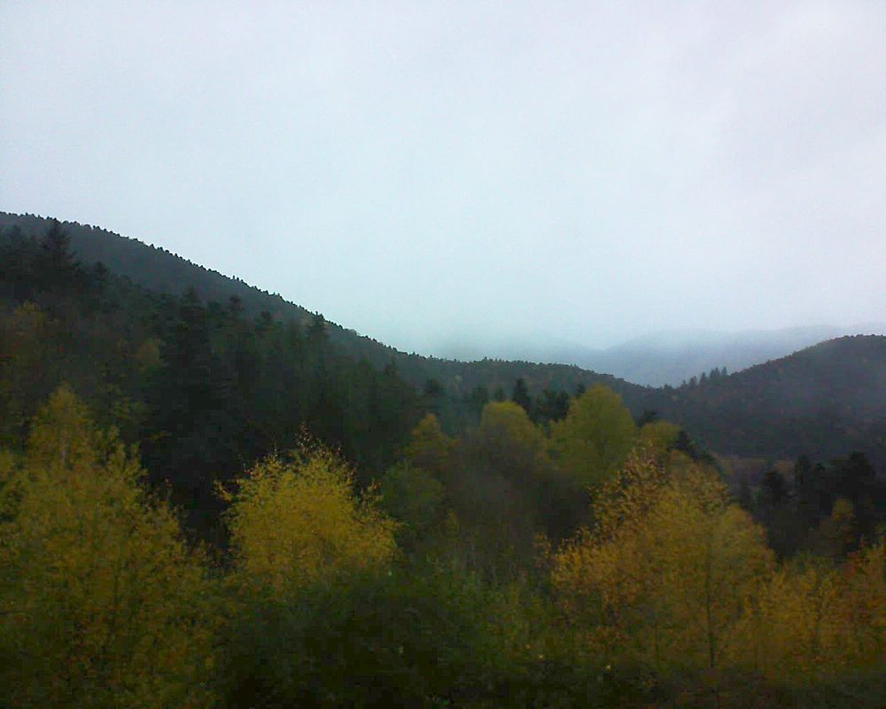 Le petit ballon vu depuis le Domaine Langmatt à Murbach le 12.11.2017 à 16:45 Le petit ballon (Alsace, Vosges) le 12.11.2017 à 16:45