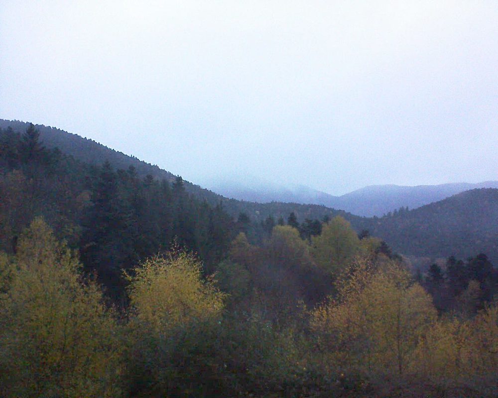 Le petit ballon vu depuis le Domaine Langmatt à Murbach le 12.11.2017 à 17:00 Le petit ballon (Alsace, Vosges) le 12.11.2017 à 17:00