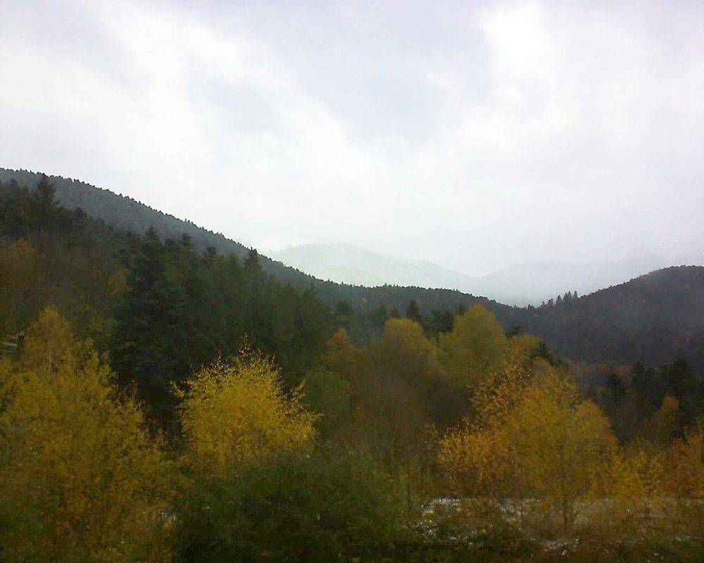 Le petit ballon vu depuis le Domaine Langmatt à Murbach le 13.11.2017 à 09:45 Le petit ballon (Alsace, Vosges) le 13.11.2017 à 09:45