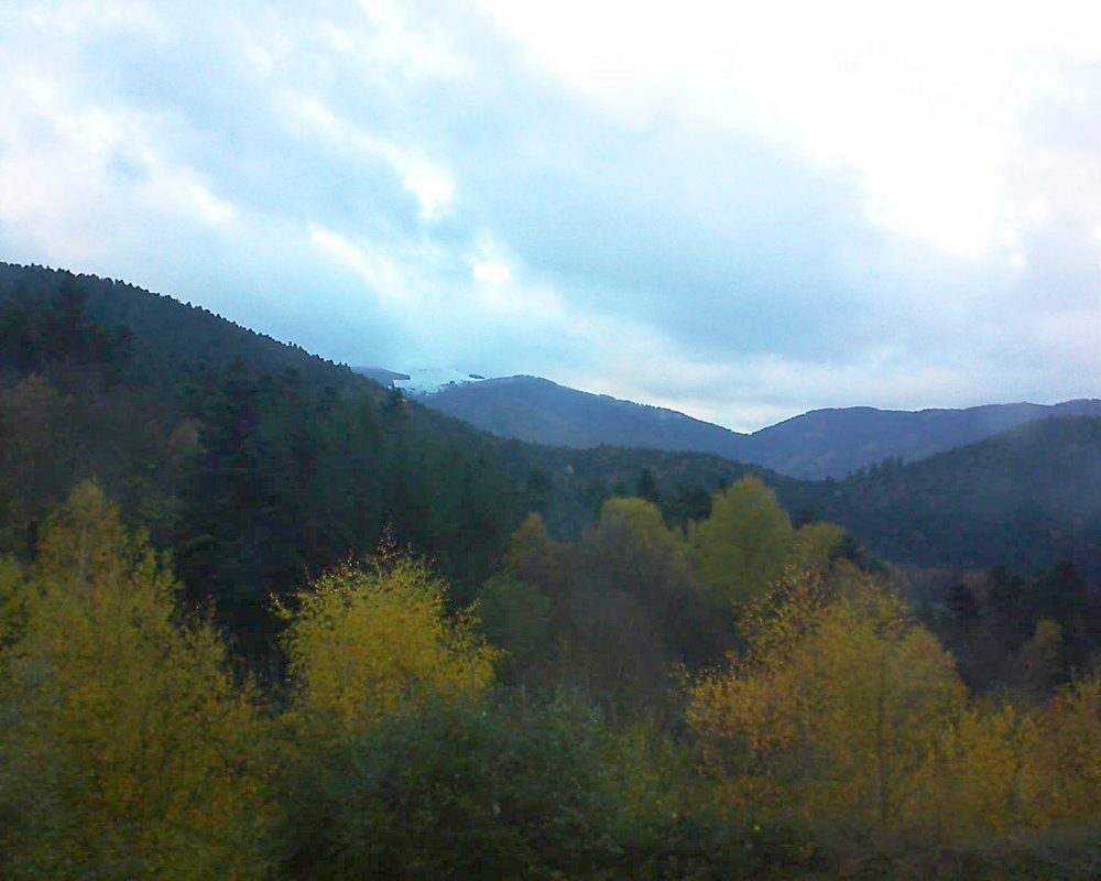Le petit ballon vu depuis le Domaine Langmatt à Murbach le 13.11.2017 à 16:15 Le petit ballon (Alsace, Vosges) le 13.11.2017 à 16:15