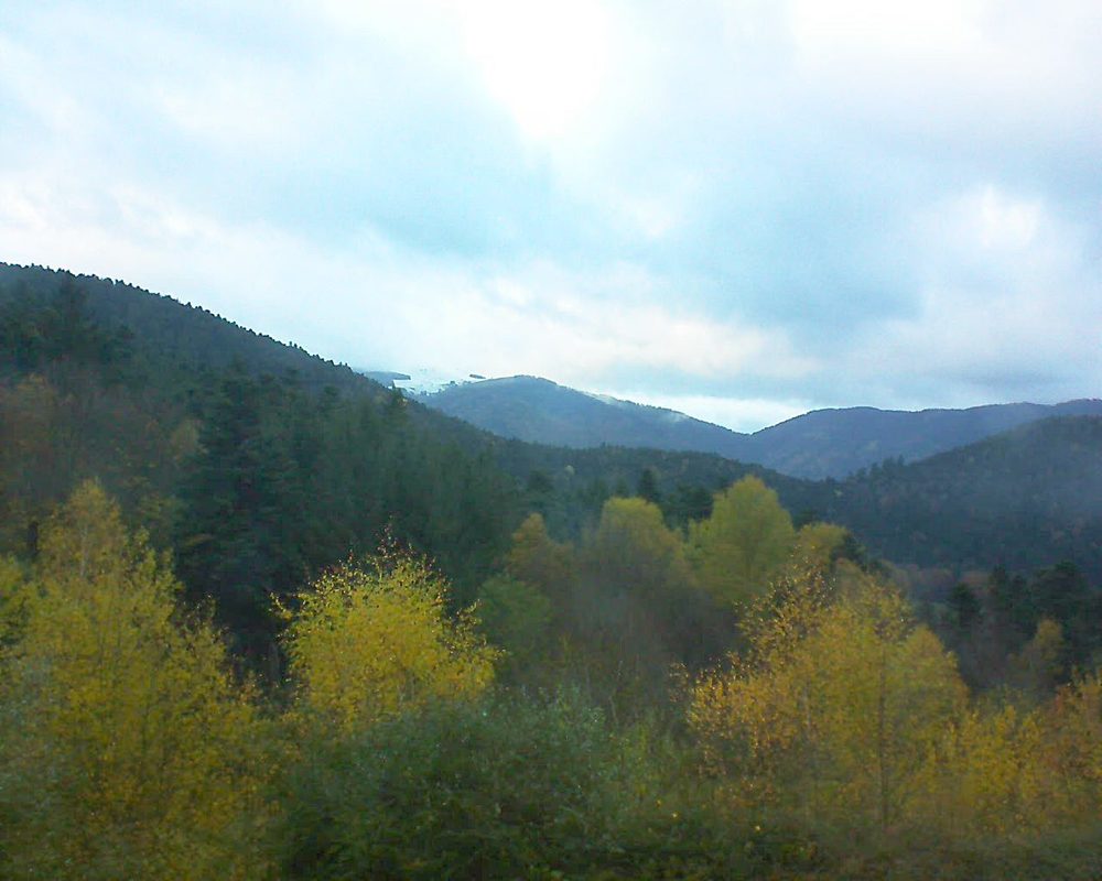 Le petit ballon vu depuis le Domaine Langmatt à Murbach le 13.11.2017 à 16:30 Le petit ballon (Alsace, Vosges) le 13.11.2017 à 16:30