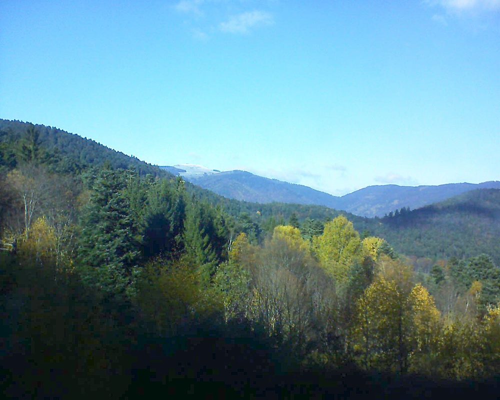 Le petit ballon vu depuis le Domaine Langmatt à Murbach le 14.11.2017 à 13:30 Le petit ballon (Alsace, Vosges) le 14.11.2017 à 13:30
