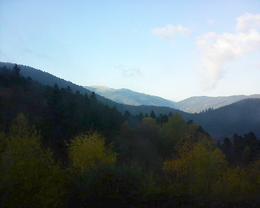 Le petit ballon vu depuis le Domaine Langmatt à Murbach le 14.11.2017 à 15:30 Le petit ballon (Alsace, Vosges) le 14.11.2017 à 15:30