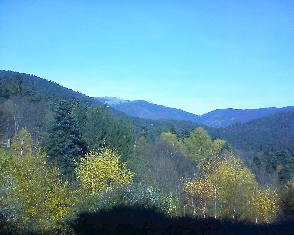 Le petit ballon vu depuis le Domaine Langmatt à Murbach le 15.11.2017 à 12:15 Le petit ballon (Alsace, Vosges) le 15.11.2017 à 12:15