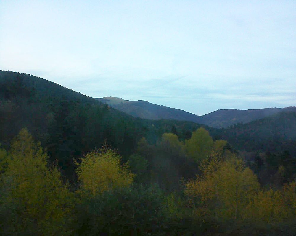 Le petit ballon vu depuis le Domaine Langmatt à Murbach le 15.11.2017 à 16:45 Le petit ballon (Alsace, Vosges) le 15.11.2017 à 16:45