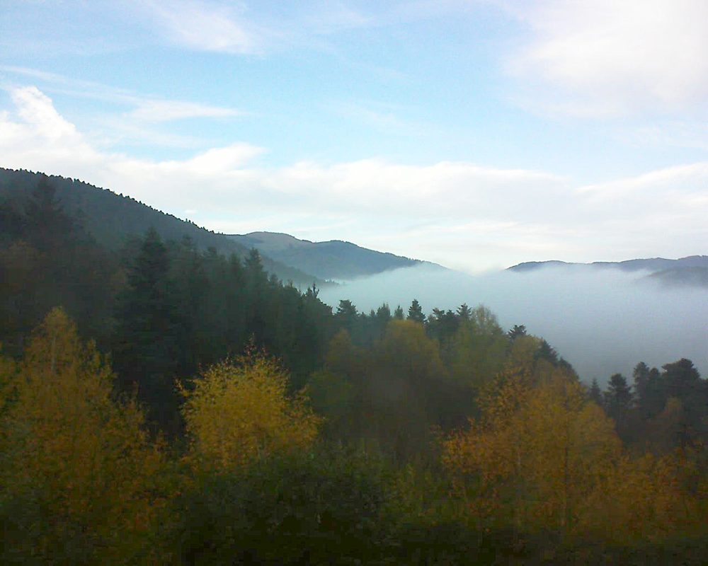 Le petit ballon vu depuis le Domaine Langmatt à Murbach le 16.11.2017 à 16:00 Le petit ballon (Alsace, Vosges) le 16.11.2017 à 16:00