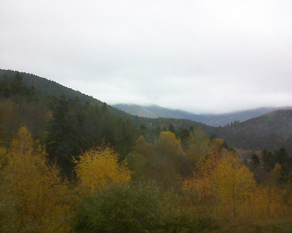 Le petit ballon vu depuis le Domaine Langmatt à Murbach le 17.11.2017 à 10:30 Le petit ballon (Alsace, Vosges) le 17.11.2017 à 10:30