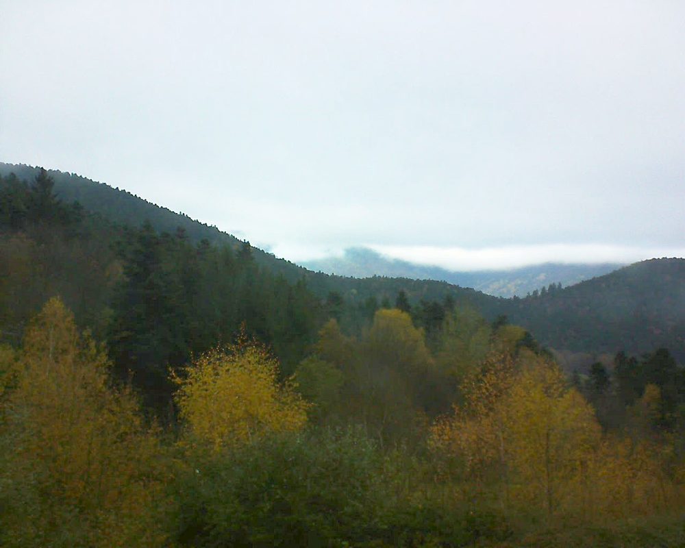 Le petit ballon vu depuis le Domaine Langmatt à Murbach le 17.11.2017 à 16:15 Le petit ballon (Alsace, Vosges) le 17.11.2017 à 16:15