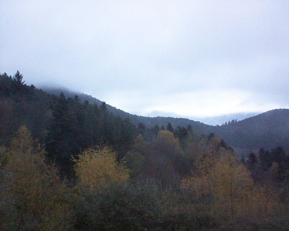 Le petit ballon vu depuis le Domaine Langmatt à Murbach le 17.11.2017 à 16:45 Le petit ballon (Alsace, Vosges) le 17.11.2017 à 16:45