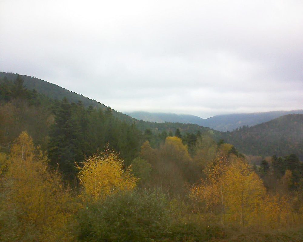 Le petit ballon vu depuis le Domaine Langmatt à Murbach le 18.11.2017 à 10:30 Le petit ballon (Alsace, Vosges) le 18.11.2017 à 10:30