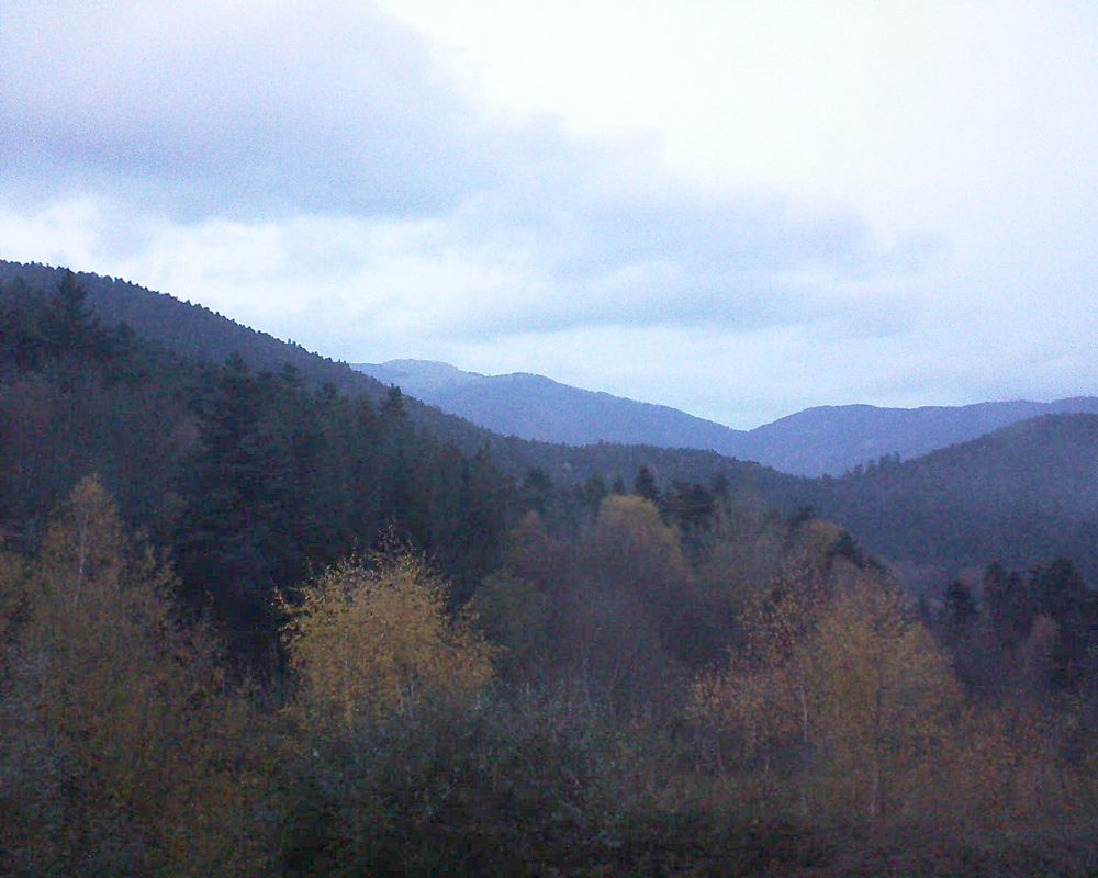 Le petit ballon vu depuis le Domaine Langmatt à Murbach le 18.11.2017 à 17:00 Le petit ballon (Alsace, Vosges) le 18.11.2017 à 17:00