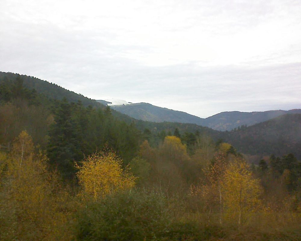 Le petit ballon vu depuis le Domaine Langmatt à Murbach le 20.11.2017 à 11:15 Le petit ballon (Alsace, Vosges) le 20.11.2017 à 11:15