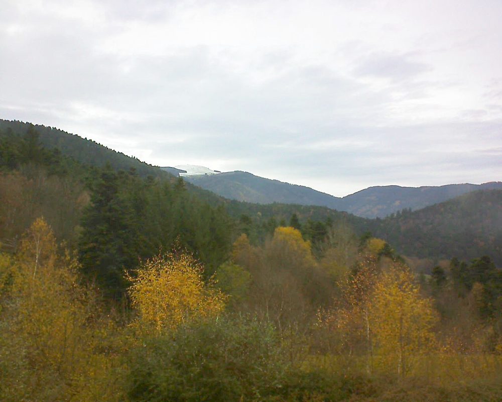 Le petit ballon vu depuis le Domaine Langmatt à Murbach le 20.11.2017 à 12:15 Le petit ballon (Alsace, Vosges) le 20.11.2017 à 12:15