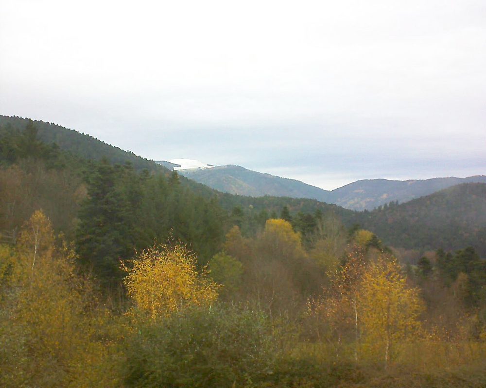 Le petit ballon vu depuis le Domaine Langmatt à Murbach le 20.11.2017 à 12:45 Le petit ballon (Alsace, Vosges) le 20.11.2017 à 12:45