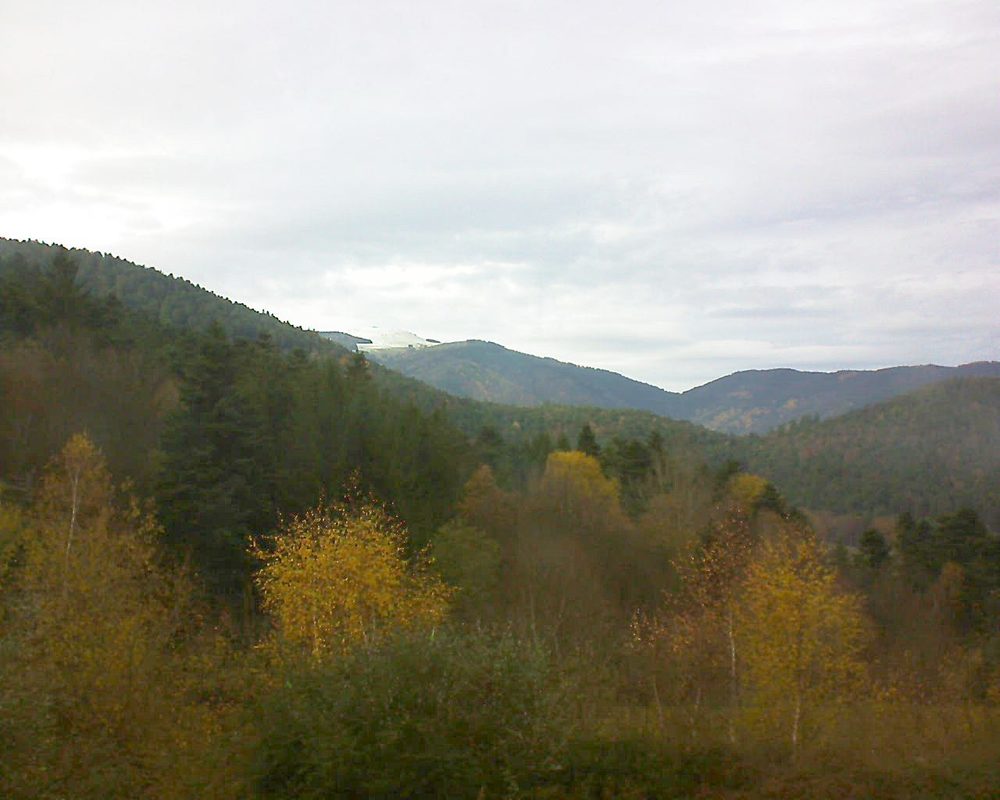 Le petit ballon vu depuis le Domaine Langmatt à Murbach le 20.11.2017 à 14:45 Le petit ballon (Alsace, Vosges) le 20.11.2017 à 14:45