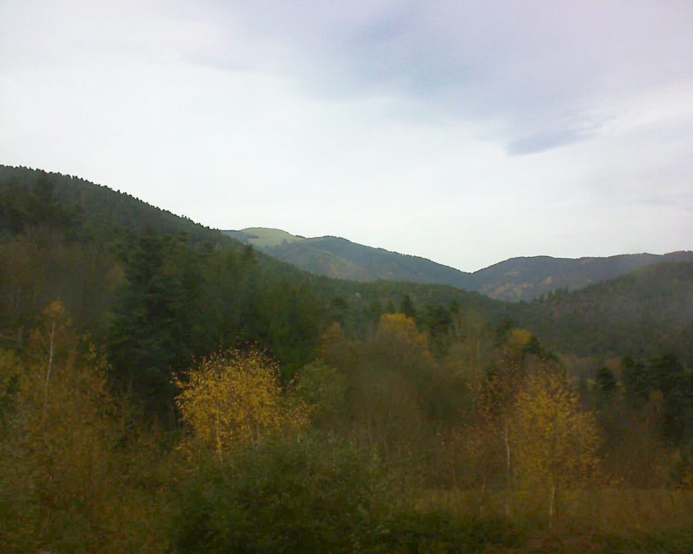 Le petit ballon vu depuis le Domaine Langmatt à Murbach le 21.11.2017 à 14:15 Le petit ballon (Alsace, Vosges) le 21.11.2017 à 14:15