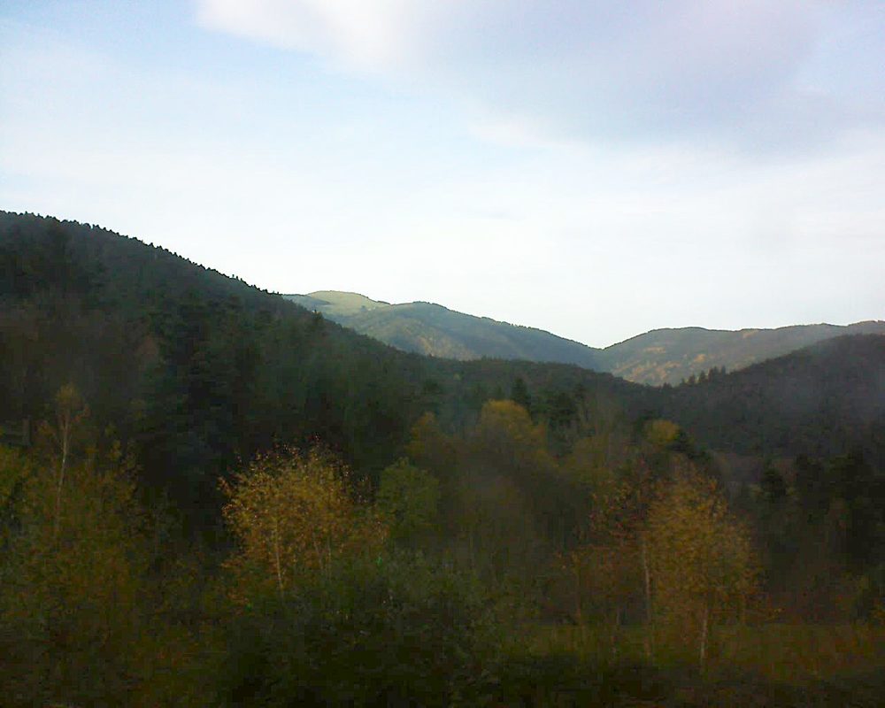 Le petit ballon vu depuis le Domaine Langmatt à Murbach le 21.11.2017 à 15:30 Le petit ballon (Alsace, Vosges) le 21.11.2017 à 15:30