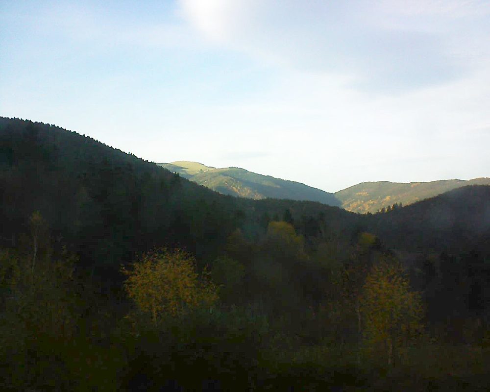 Le petit ballon vu depuis le Domaine Langmatt à Murbach le 21.11.2017 à 15:45 Le petit ballon (Alsace, Vosges) le 21.11.2017 à 15:45