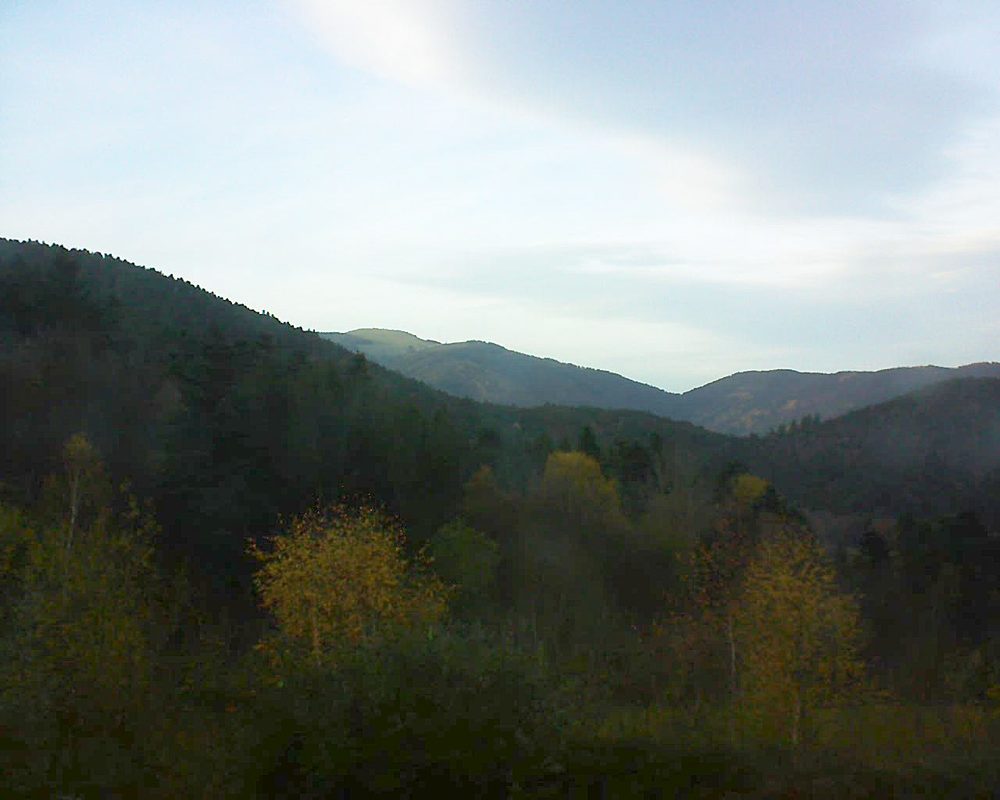 Le petit ballon vu depuis le Domaine Langmatt à Murbach le 21.11.2017 à 16:15 Le petit ballon (Alsace, Vosges) le 21.11.2017 à 16:15