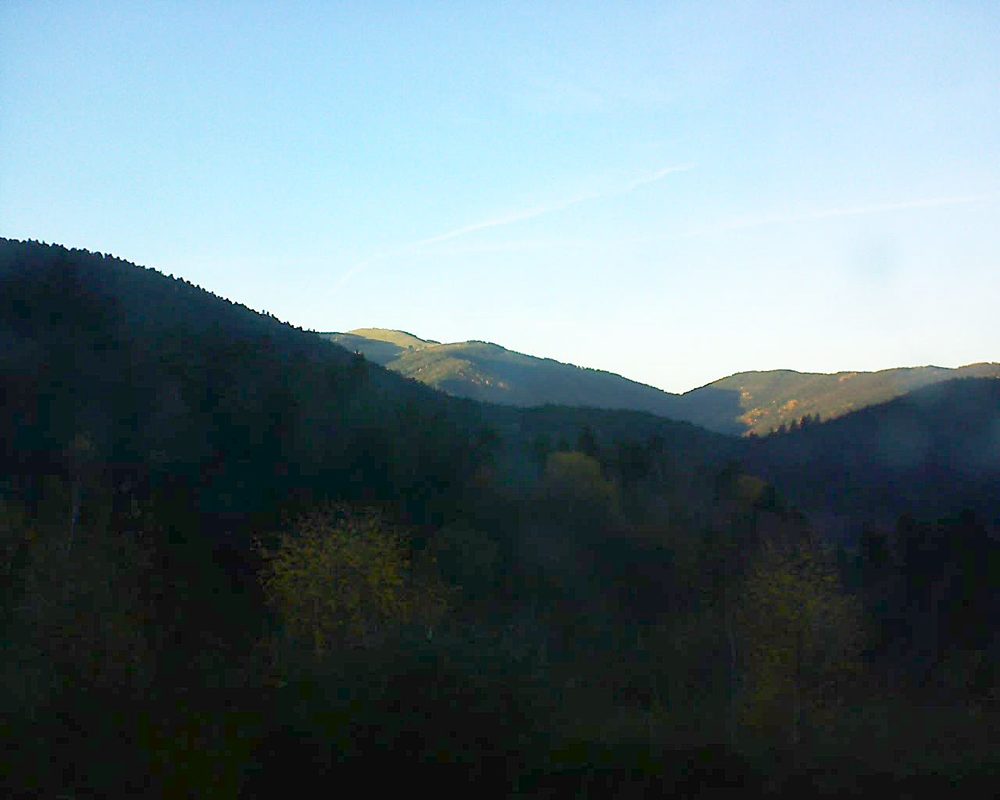 Le petit ballon vu depuis le Domaine Langmatt à Murbach le 22.11.2017 à 16:15 Le petit ballon (Alsace, Vosges) le 22.11.2017 à 16:15