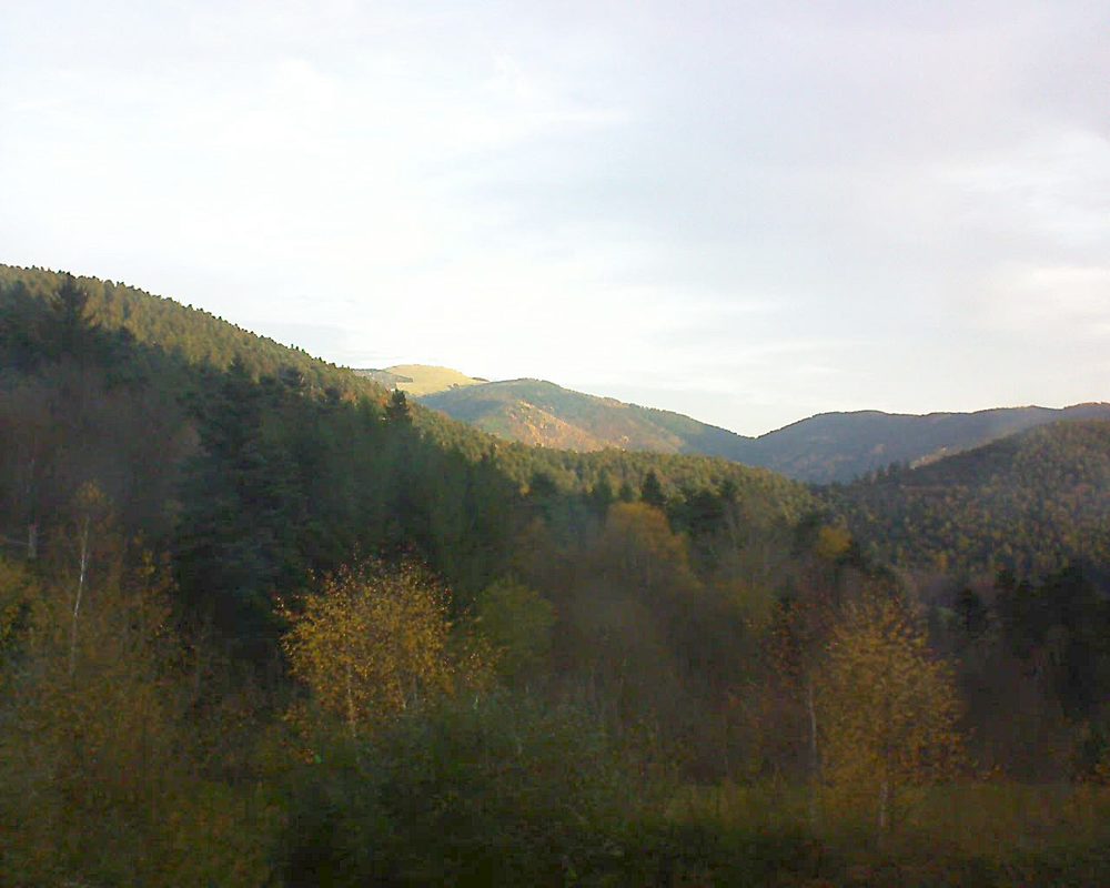 Le petit ballon vu depuis le Domaine Langmatt à Murbach le 23.11.2017 à 08:15 Le petit ballon (Alsace, Vosges) le 23.11.2017 à 08:15