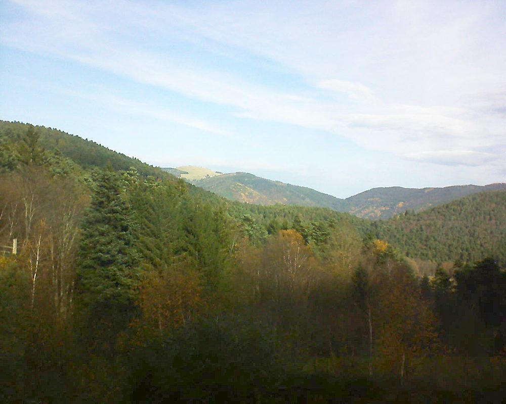 Le petit ballon vu depuis le Domaine Langmatt à Murbach le 23.11.2017 à 11:00 Le petit ballon (Alsace, Vosges) le 23.11.2017 à 11:00