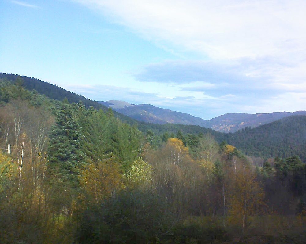 Le petit ballon vu depuis le Domaine Langmatt à Murbach le 23.11.2017 à 11:15 Le petit ballon (Alsace, Vosges) le 23.11.2017 à 11:15