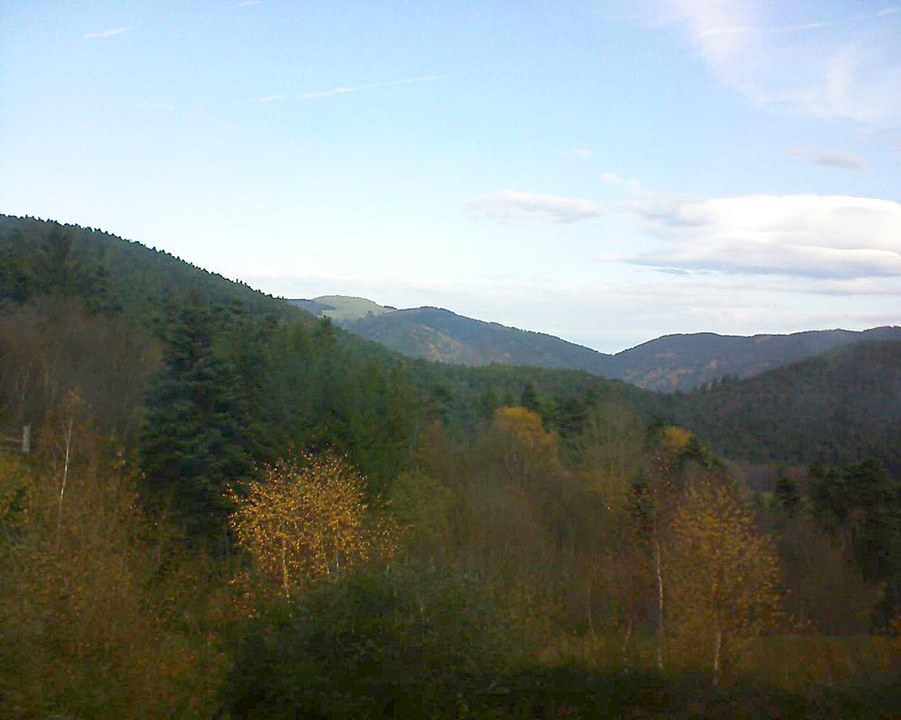 Le petit ballon vu depuis le Domaine Langmatt à Murbach le 23.11.2017 à 11:45 Le petit ballon (Alsace, Vosges) le 23.11.2017 à 11:45