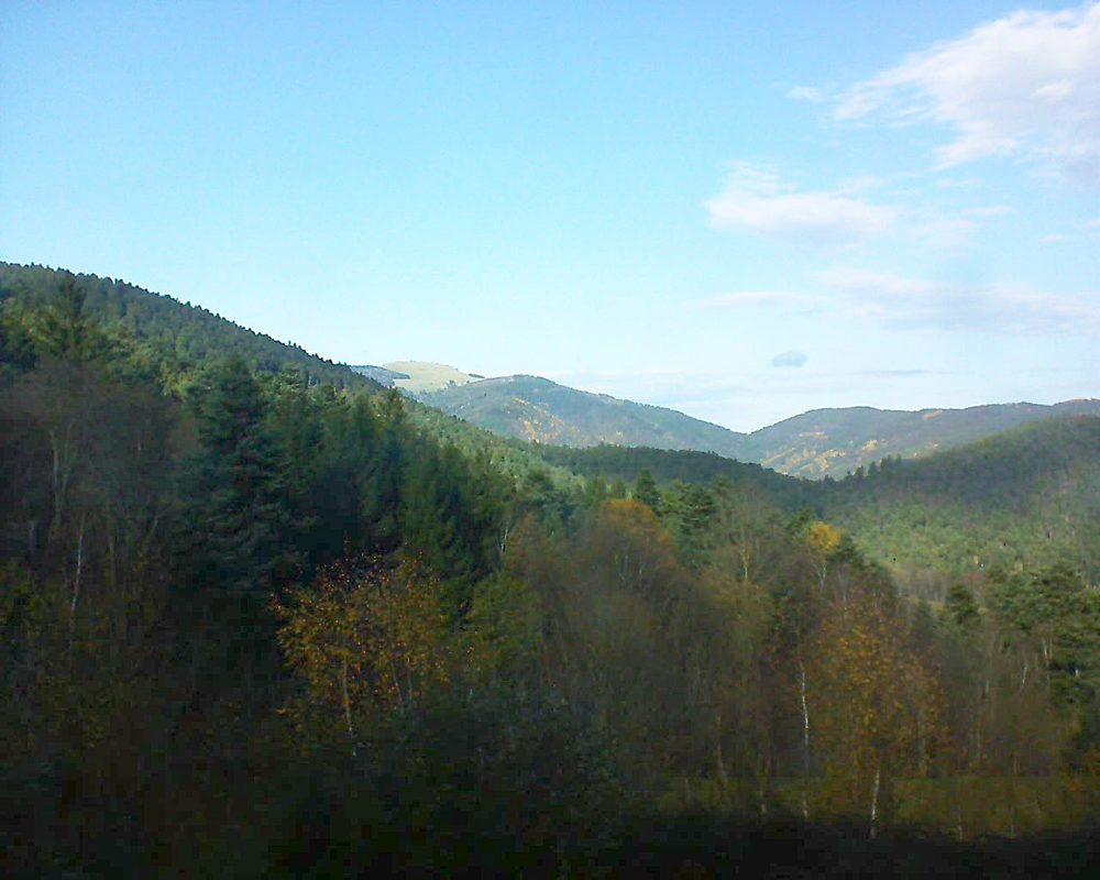 Le petit ballon vu depuis le Domaine Langmatt à Murbach le 23.11.2017 à 13:15 Le petit ballon (Alsace, Vosges) le 23.11.2017 à 13:15