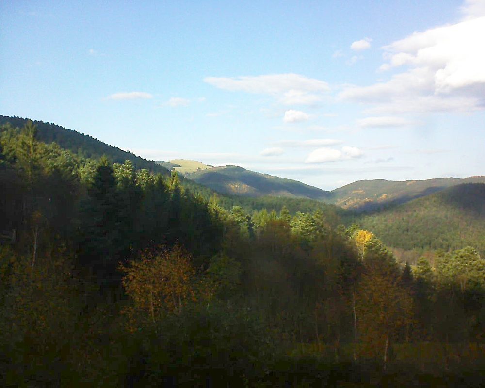 Le petit ballon vu depuis le Domaine Langmatt à Murbach le 23.11.2017 à 13:45 Le petit ballon (Alsace, Vosges) le 23.11.2017 à 13:45