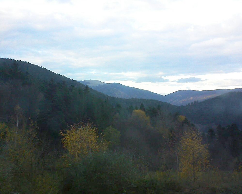 Le petit ballon vu depuis le Domaine Langmatt à Murbach le 23.11.2017 à 16:00 Le petit ballon (Alsace, Vosges) le 23.11.2017 à 16:00